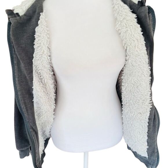 Disney Parks Walt Disney World 71 gray Sherpa lined hoodie size L. - Picture 7 of 9